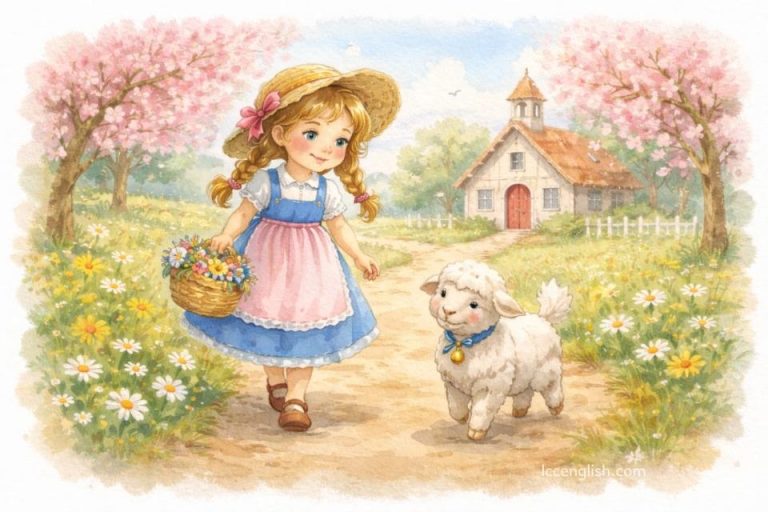 Mary had a little lamb. Little lamb, little lamb. Mary had a little lamb. Its fleece was white as snow. And everywhere that Mary went Mary went, Mary went Everywhere that Mary went The lamb was sure to go 熱門英文兒歌 popular kids song 瑪麗有隻小綿羊 瑪麗有隻小小羊