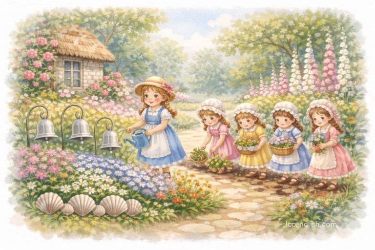 Mary, Mary, quite contrary, How does your garden grow? With silver bells and cockle shells, And pretty maids all in a row. Mother Goose Nursery Rhyme 鵝媽媽童謠 瑪麗小姐真倔強