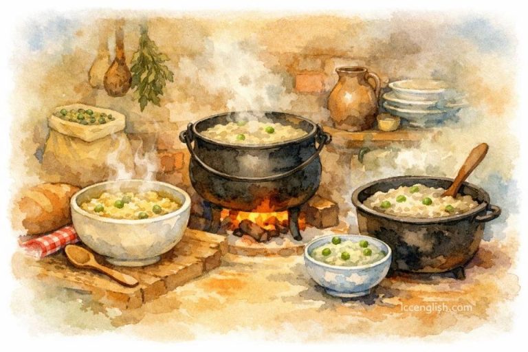 Peas porridge hot, Peas porridge cold, Peas porridge in the pot, Nine days old. Some like it hot, Some like it cold, Some like it in the pot, Nine days old. Mother Goose Nursery Rhymes 鵝媽媽童謠 熱豌豆粥