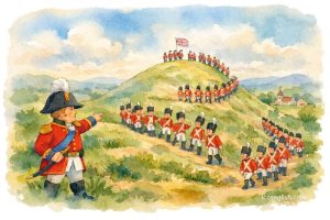 Oh, the grand old Duke of York, He had ten thousand men; He marched them up to the top of the hill, And he marched them down again. And when they were up, they were up, And when they were down, they were down, And when they were only half-way up, They were neither up nor down. mother goose nursery rhyme 鵝媽媽童謠 偉大的老約克公爵