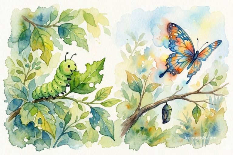 I'm a hungry caterpillar. I love to eat, eat, eat! When I grow, grow, grow, grow up, I'll be a beautiful butterfly. Yum, yum, yum. Yum, yum, yum. Yum, yum, yum, yum, yummy leaves! When I grow, grow, grow, grow up, I'll be a beautiful butterfly.