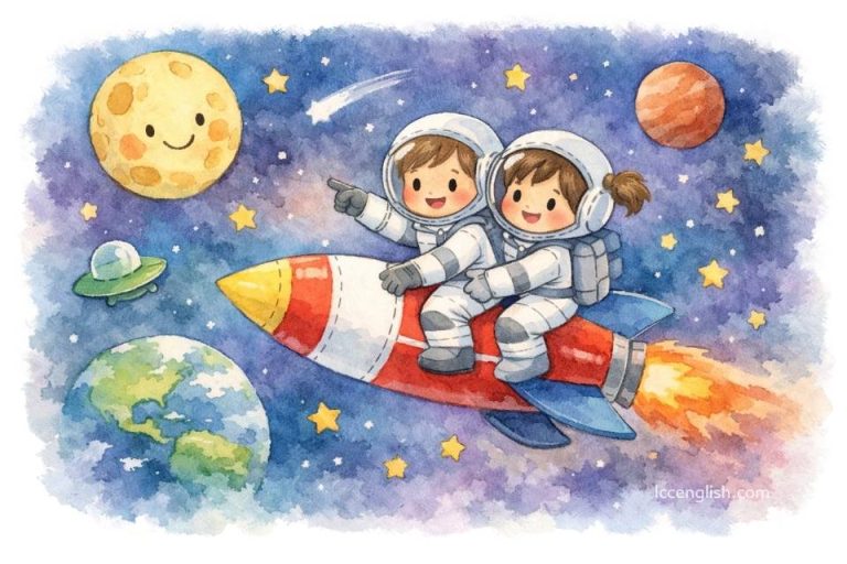 Zoom, zoom, zoom, We're going to the moon. Zoom, zoom, zoom, We'll be there very soon. If you want to take a trip, Climb aboard my rocket ship! Zoom, zoom, zoom, We're going to the moon. 5, 4, 3, 2, 1... Blast off!